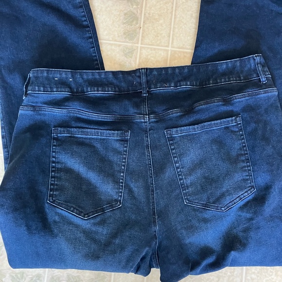 Lane Bryant High Rise Tighter Tummy Straight Dark Blue Jeans 28 long - Picture 6 of 7